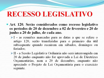 Recesso Legislativo